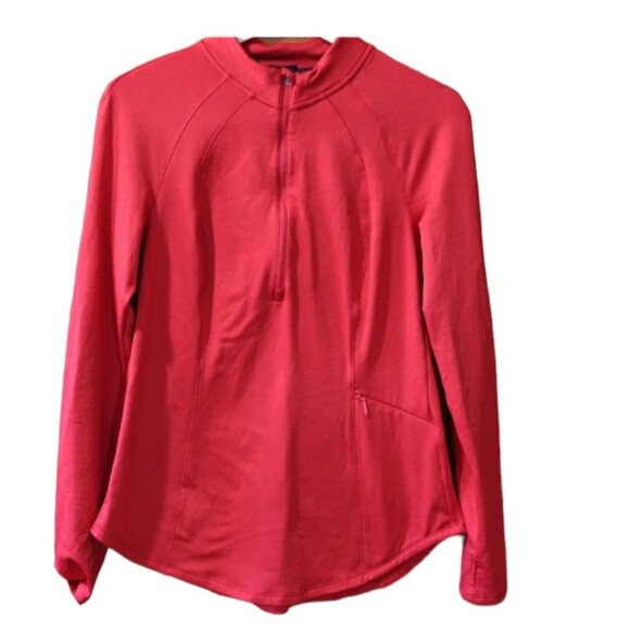 Spyder Red 1/4 Zip Pullover Athletic Sweatshirt Medium Vintage Ski Performance - Picture 1 of 9